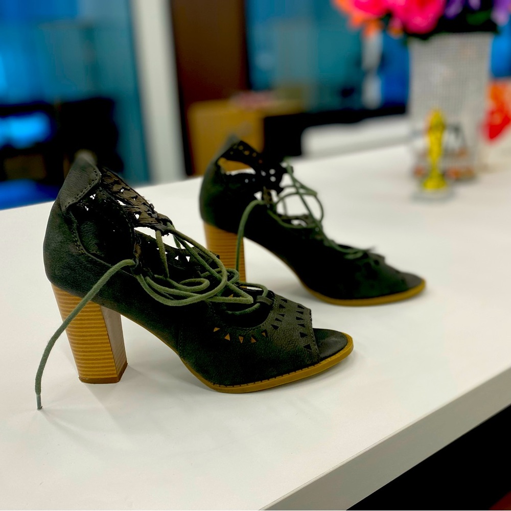 Olive green sandals